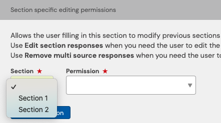 advance editing section