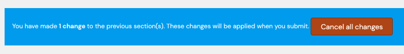 advance section change warning