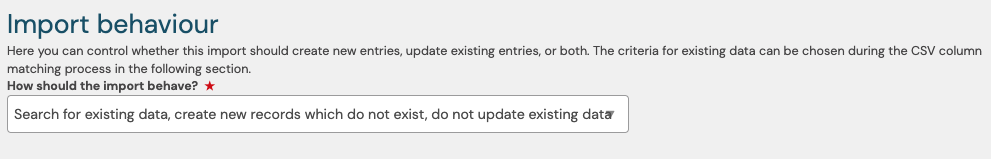 advance import behaviour