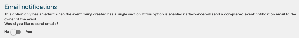 advance import email notification